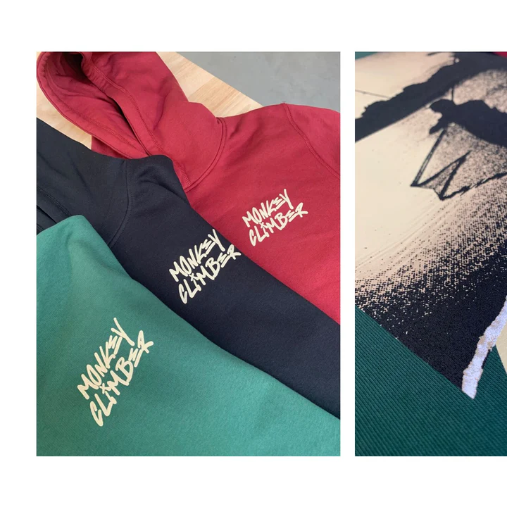Monkey Climber Edición limitada SUNSET sudadera con capucha Verde Talla L - Imagen 3