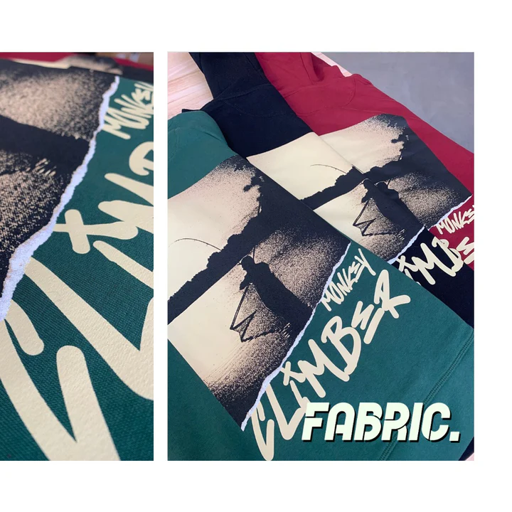 Monkey Climber Edición limitada SUNSET sudadera con capucha Verde Talla L - Imagen 2