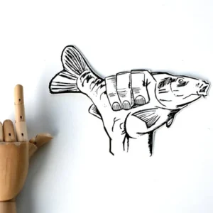 Monkey Climber Pegatina para coche Carp Shaka Mediana