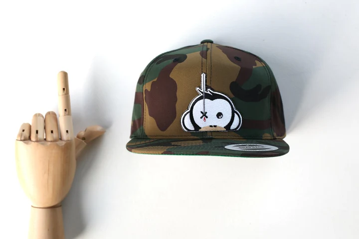 Monkey Climber Gorra Snapback con parche de logotipo Camuflaje