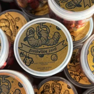 Monkey Climber Bloodworm Squid hard hookbaits Red 16x20mm cured