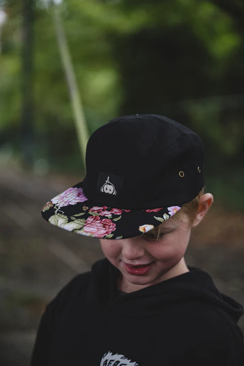 Monkey Climber Kiddo USA 5 paneles Negro con flores ( Niñ@)