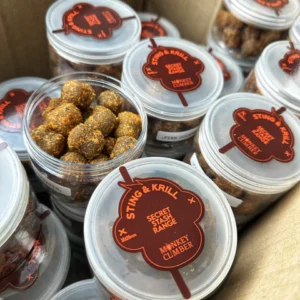 Monkey Climber Sting & Krill Firm Hookbaits Grey/Brown 16 x 20mm Dumbell