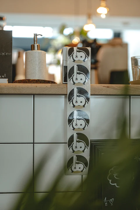 Monkey Climber Set de Siete pegatinas para la tapan de anzuelos