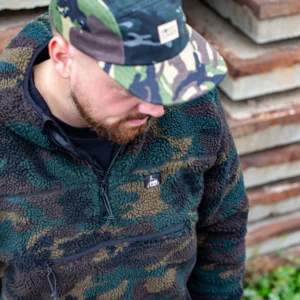 Monkey Cimber Halfawrap Sherpa Pullover Jacket Forest Camou Talla M
