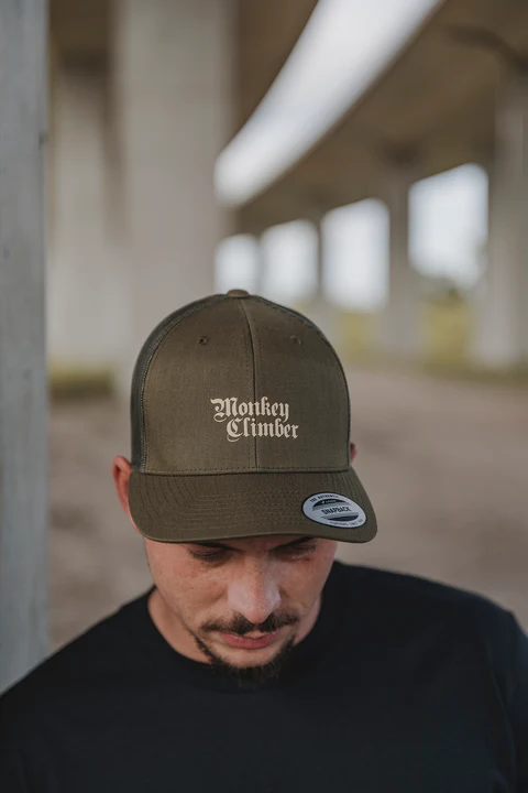 Monkey Climber MONK Mesh Baseball cap Olive