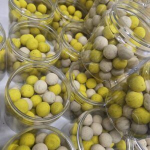 Sbs Premium Pop Ups 16mm Tuna y Black Pepper Mix ( Yellow, White ) 100gm