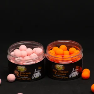 Monkey Climber Pop-ups de la colaboración MC x DT Baits de 15mm Pollo aceitoso rosa Scopex