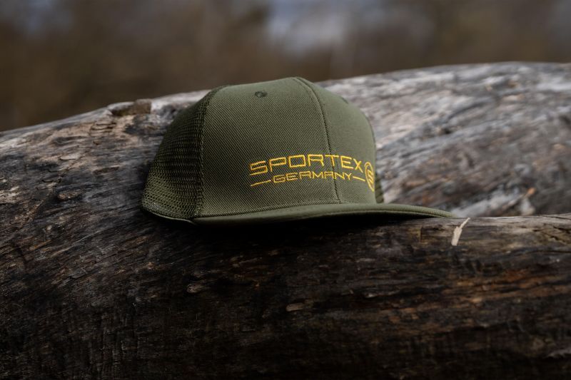 Sportex Gorra Snap Cap de malla de 6 paneles color oliva - Imagen 2