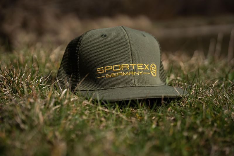 Sportex Gorra Snap Cap de malla de 6 paneles color oliva
