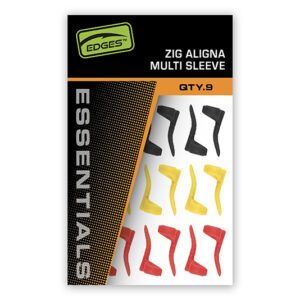 Fox Edges Zig Aligna kit Multi Sleeve kit (3 yellow 3 red and 3 black)