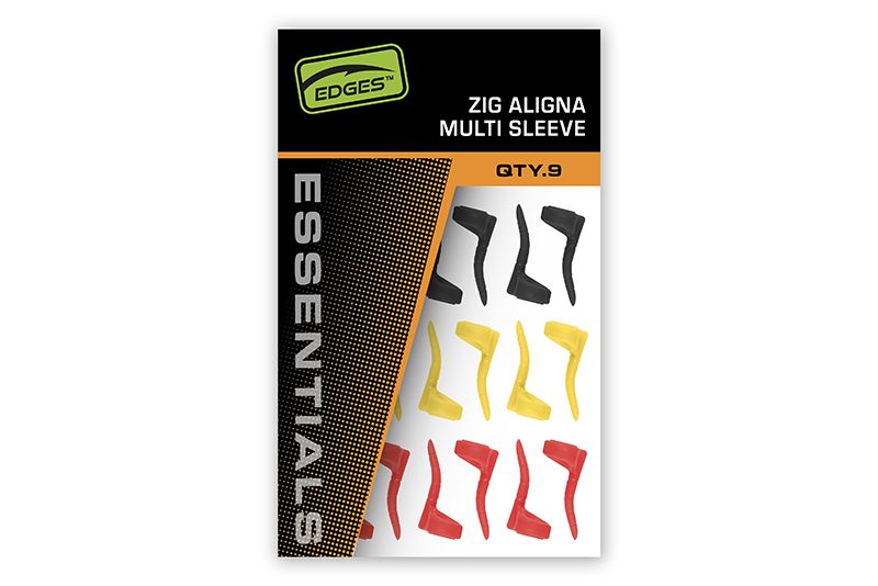 Fox Edges Zig Aligna kit Multi Sleeve kit (3 yellow 3 red and 3 black)