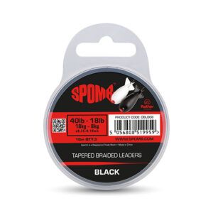 Fox Tapered Braided Leaders Black 3pcs 40lb-18lb
