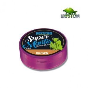 Kryston 20m 25lb Super mantis coated braid Brown